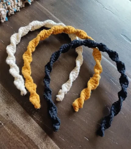 macrame hair bands