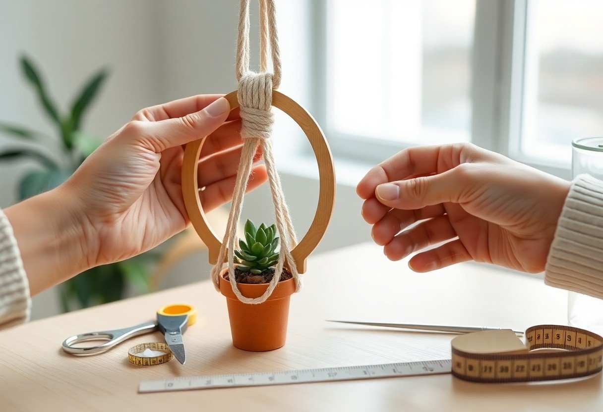 5 minute macrame plant hanger