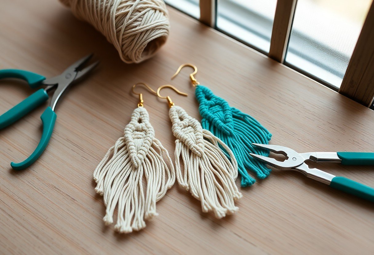 DIY Macrame Earrings