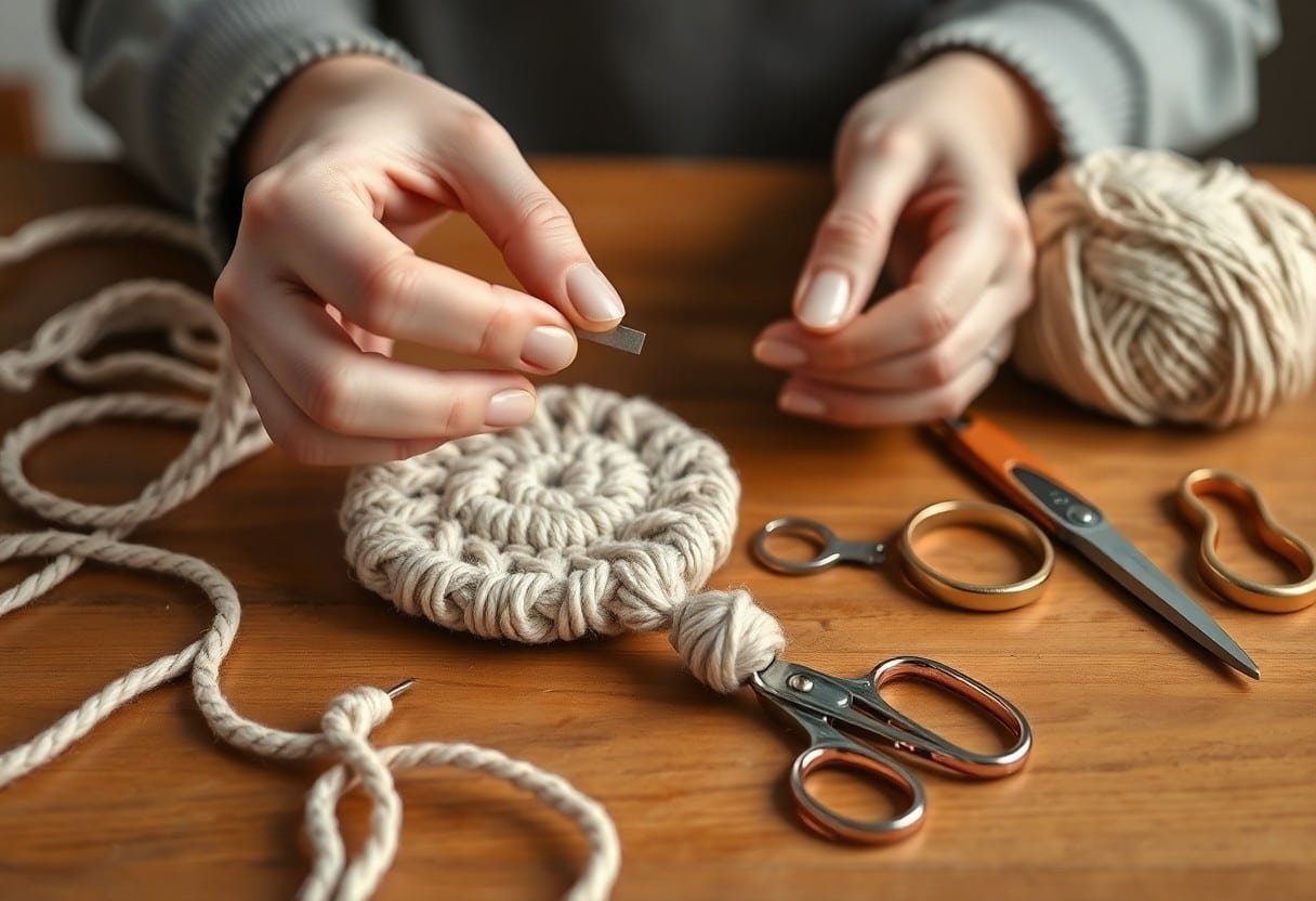 macrame hair clip holder