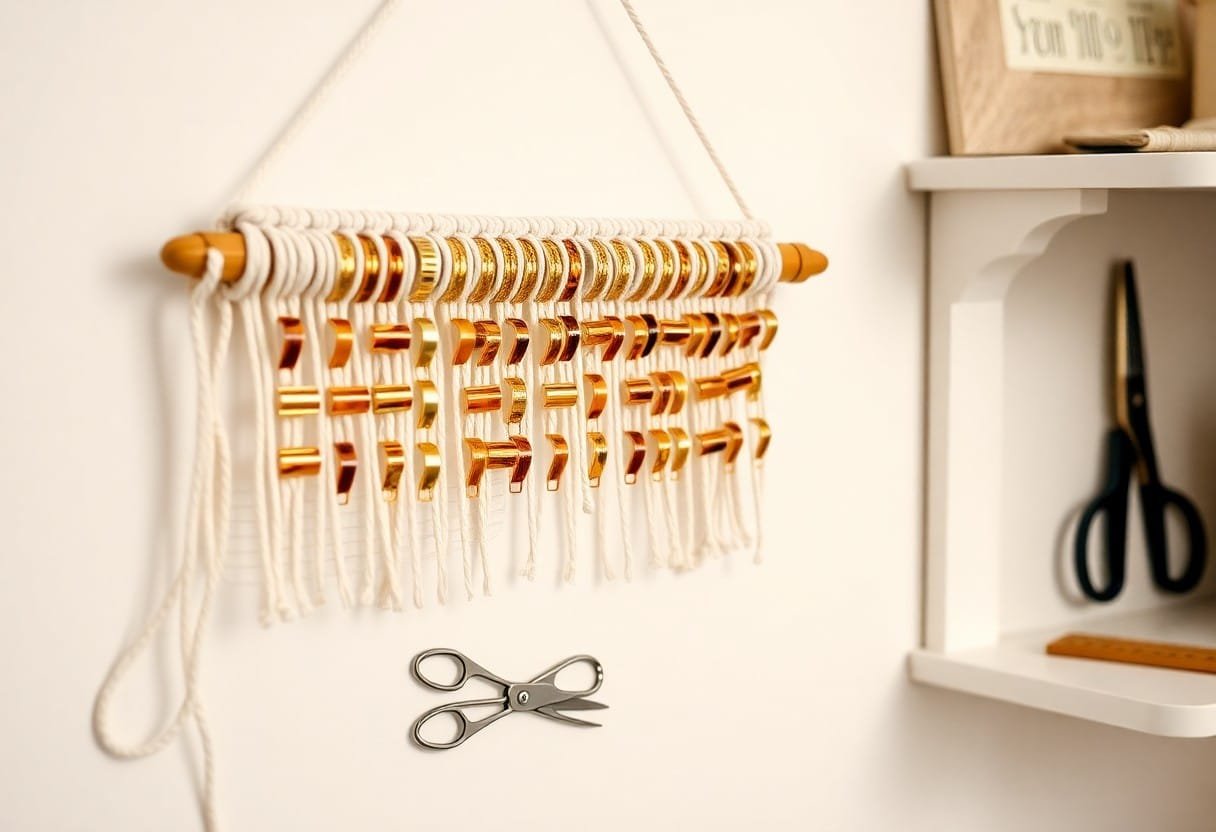 hairclip holder macrame
