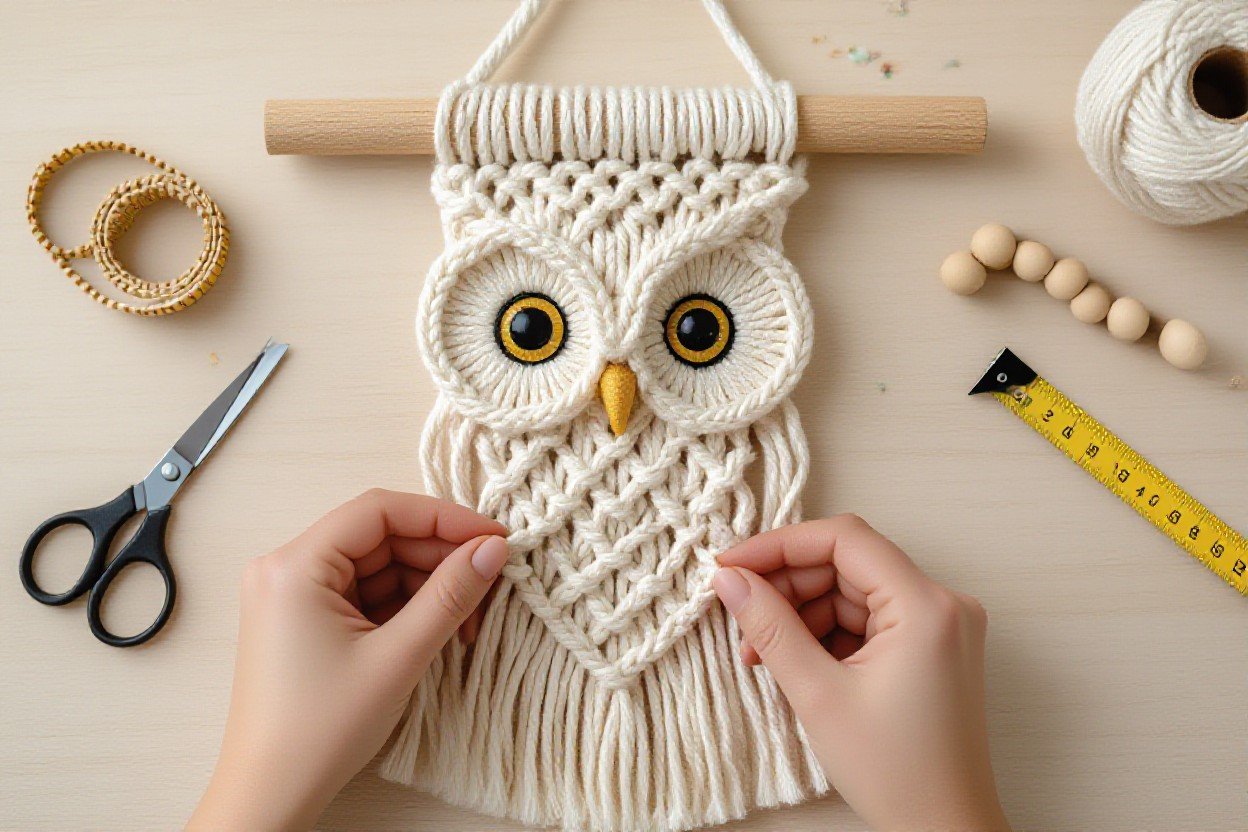 macrame owl wall hanging