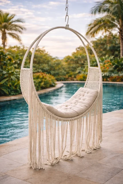 macrame swing small off white