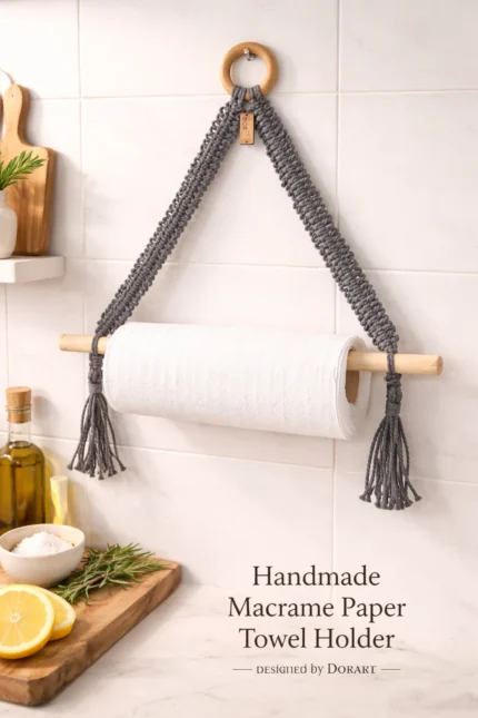 macrame tissue roll hanger