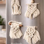 macrame fridge magnets dorart