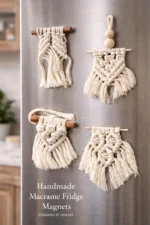 macrame fridge magnets dorart
